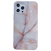 iPhone 13 Pro hoesje - Backcover - Softcase - Marmer - Marmerprint - TPU - Beige/Wit
