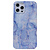 iPhone 13 Pro Max hoesje - Backcover - Softcase - Marmer - Marmerprint - TPU - Blauw/Paars