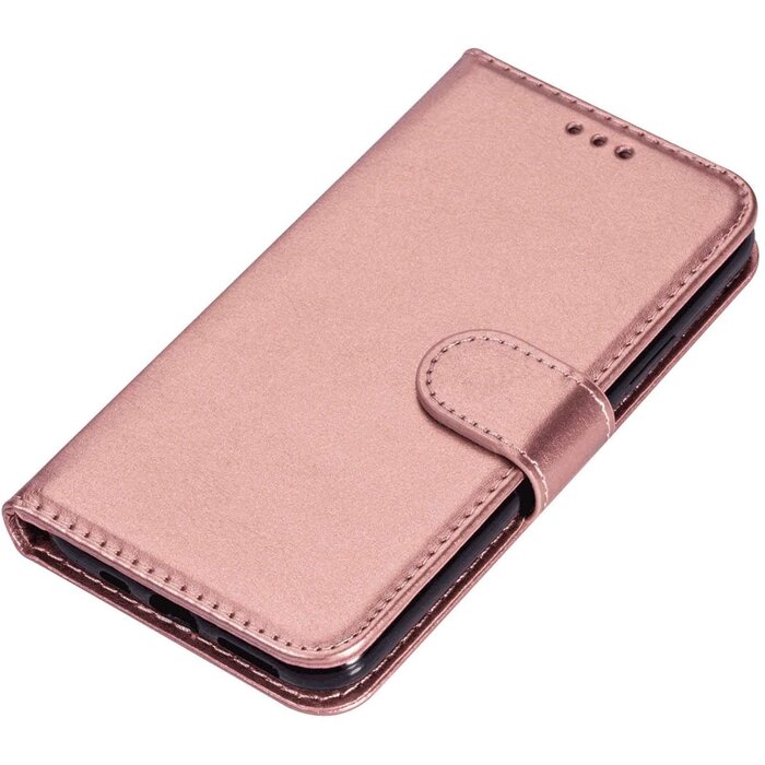 JVS Products iPhone 13 Pro hoesje - Bookcase - Pasjeshouder - Portemonnee - Koord - Kunstleer - Roze