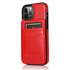 iPhone 13 hoesje - Backcover - Pasjeshouder - Portemonnee - Kunstleer - Rood