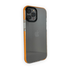 iPhone 13 hoesje - Backcover - Bumper hoesje - Kunststof - Transparant/Oranje