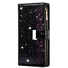 Samsung Galaxy A52S hoesje - Bookcase - Koord - Pasjeshouder - Portemonnee - Glitter - Bloemenpatroon - Kunstleer - Zwart