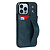 iPhone SE 2022 hoesje - Backcover - Pasjeshouder - Portemonnee - Handvat - Kunstleer - Blauw