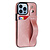 iPhone X hoesje - Backcover - Pasjeshouder - Portemonnee - Handvat - Kunstleer - Roze
