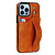 iPhone 11 hoesje - Backcover - Pasjeshouder - Portemonnee - Handvat - Kunstleer - Lichtbruin