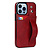 iPhone 13 Pro Max hoesje - Backcover - Pasjeshouder - Portemonnee - Handvat - Kunstleer - Rood