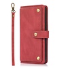 iPhone 11 hoesje - Bookcase - Koord - Pasjeshouder - Portemonnee - Luxe - Kunstleer - Rood