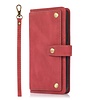 iPhone 12 Pro hoesje - Bookcase - Koord - Pasjeshouder - Portemonnee - Luxe - Kunstleer - Rood