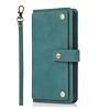 iPhone 12 Pro Max hoesje - Bookcase - Koord - Pasjeshouder - Portemonnee - Luxe - Kunstleer - Donkerturquoise