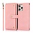 iPhone 12 Mini hoesje - Bookcase - Koord - Pasjeshouder - Portemonnee - Luxe - Kunstleer - Roze