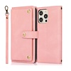 Samsung Galaxy Note 20 hoesje - Bookcase - Koord - Pasjeshouder - Portemonnee - Luxe - Kunstleer - Roze