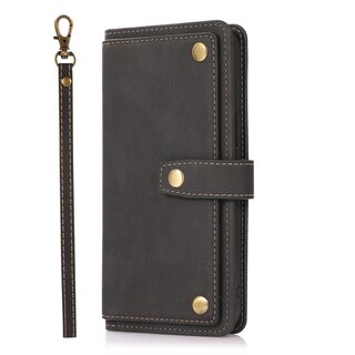 JVS Products Samsung Galaxy Note 20 hoesje - Bookcase - Koord - Pasjeshouder - Portemonnee - Luxe - Kunstleer - Zwart