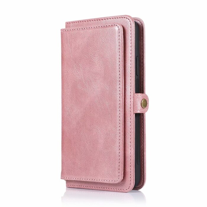 JVS Products Samsung Galaxy S22 Plus hoesje - Bookcase - Afneembaar 2 in 1 - Backcover - Pasjeshouder - Portemonnee - Kunstleer - Rose Goud