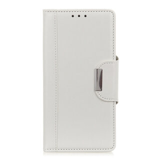 JVS Products Samsung Galaxy S22 Plus hoesje - Bookcase - Pasjeshouder - Portemonnee - Kunstleer - Wit