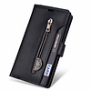 Samsung Galaxy S22 hoesje - Bookcase - Koord - Pasjeshouder - Portemonnee - Rits - Kunstleer - Zwart