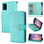 Samsung Galaxy S22 hoesje - Bookcase - Pasjeshouder - Portemonnee - Luxe - Kunstleer - Turquoise