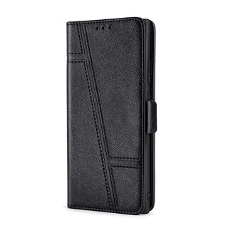 JVS Products Samsung Galaxy S22 Plus hoesje - Bookcase - Pasjeshouder - Portemonnee - Patroon - Kunstleer - Zwart