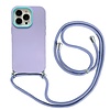 iPhone 11 hoesje - Backcover - Koord - Extra valbescherming - TPU - Paars