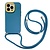 iPhone 12 Mini hoesje - Backcover - Koord - Extra valbescherming - TPU - Donkerblauw