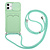iPhone SE 2020 hoesje - Backcover - Koord - Pasjeshouder - Portemonnee - TPU - Lichtgroen