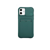 iPhone XS hoesje - Backcover - Pasjeshouder - Portemonnee - Camerabescherming - TPU - DonkerGroen