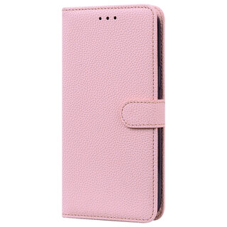 JVS Products iPhone 13 hoesje - Bookcase - Koord - Pasjeshouder - Portemonnee - Camerabescherming - Kunstleer - Roze