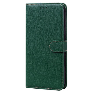 JVS Products iPhone 13 hoesje - Bookcase - Koord - Pasjeshouder - Portemonnee - Camerabescherming - Kunstleer - Groen