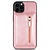 iPhone 11 Pro Max hoesje - Backcover - Pasjeshouder - Portemonnee - Rits - Kunstleer - Roze