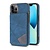 iPhone 13 hoesje - Backcover - Pasjeshouder - Portemonnee - Camerabescherming - Stijlvol patroon - TPU - Blauw