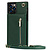 iPhone 14 hoesje - Backcover - Pasjeshouder - Portemonnee - Koord - Kunstleer - Groen