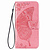 iPhone 14 hoesje - Bookcase - Pasjeshouder - Portemonnee - Vlinderpatroon - Kunstleer - Roze