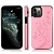 iPhone 14 Pro hoesje - Backcover - Pasjeshouder - Portemonnee - Bloemenprint - Kunstleer - Roze