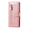 iPhone 14 Pro hoesje - Bookcase - Pasjeshouder - Portemonnee - Rits - Kunstleer - Rose Goud