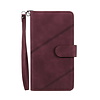 iPhone 14 Pro hoesje - Bookcase - Koord - Pasjeshouder - Portemonnee - Kunstleer - Bordeaux Rood