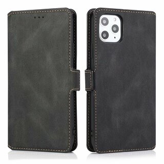 JVS Products iPhone 14 Plus hoesje - Bookcase - Pasjeshouder - Portemonnee - Kunstleer - Zwart