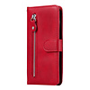 iPhone 14 Plus hoesje - Bookcase - Pasjeshouder - Portemonnee - Rits - Kunstleer - Rood