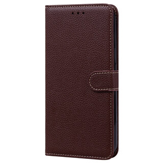 JVS Products iPhone 14 Plus hoesje - Bookcase - Koord - Pasjeshouder - Portemonnee - Camerabescherming - Kunstleer - Donkerbruin