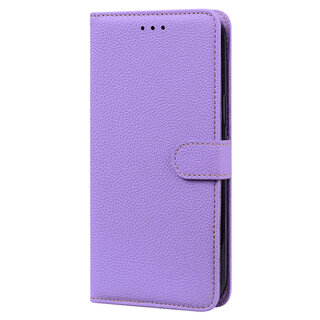 JVS Products iPhone 14 Plus hoesje - Bookcase - Koord - Pasjeshouder - Portemonnee - Camerabescherming - Kunstleer - Lichtpaars