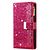 Samsung Galaxy S23 Plus hoesje - Bookcase - Koord - Pasjeshouder - Portemonnee - Glitter - Bloemenpatroon - Kunstleer - Roze