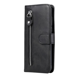JVS Products Google Pixel 6 Pro hoesje - Bookcase - Pasjeshouder - Portemonnee - Rits - Kunstleer - Zwart