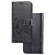 OnePlus 11 hoesje - Bookcase - Pasjeshouder - Portemonnee - Bloemenprint - Kunstleer - Zwart