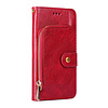 OPPO A16S hoesje - Bookcase - Koord - Pasjeshouder - Portemonnee - Rits - Kunstleer - Rood