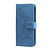 OPPO A16S hoesje - Bookcase - Pasjeshouder - Portemonnee - Bloemenprint - Kunstleer - Blauw