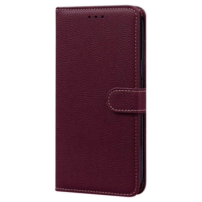 JVS Products Xiaomi 11T Pro hoesje - Bookcase - Koord - Pasjeshouder - Portemonnee - Camerabescherming - Kunstleer - Bordeaux Rood