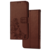 Xiaomi Redmi 10 2022 hoesje - Bookcase - Pasjeshouder - Portemonnee - Bloemenprint - Kunstleer - Bruin