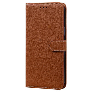 JVS Products Xiaomi Redmi Note 10S hoesje - Bookcase - Koord - Pasjeshouder - Portemonnee - Camerabescherming - Kunstleer - Bruin