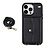 iPhone 12 hoesje - Backcover - Koord - Pasjeshouder - Portemonnee - Kunstleer - Zwart
