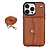 Samsung Galaxy S23 hoesje - Backcover - Koord - Pasjeshouder - Portemonnee - Kunstleer - Bruin