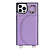 iPhone 12 hoesje - Backcover - Pasjeshouder - Portemonnee - Ringhouder - Koord - Kunstleer - Paars