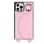 iPhone 14 hoesje - Backcover - Pasjeshouder - Portemonnee - Ringhouder - Koord - Kunstleer - Roze